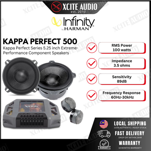 Infinity Kappa Perfect 500 - 5.25" Extreme-Performance 2-Way Component Car Speakers