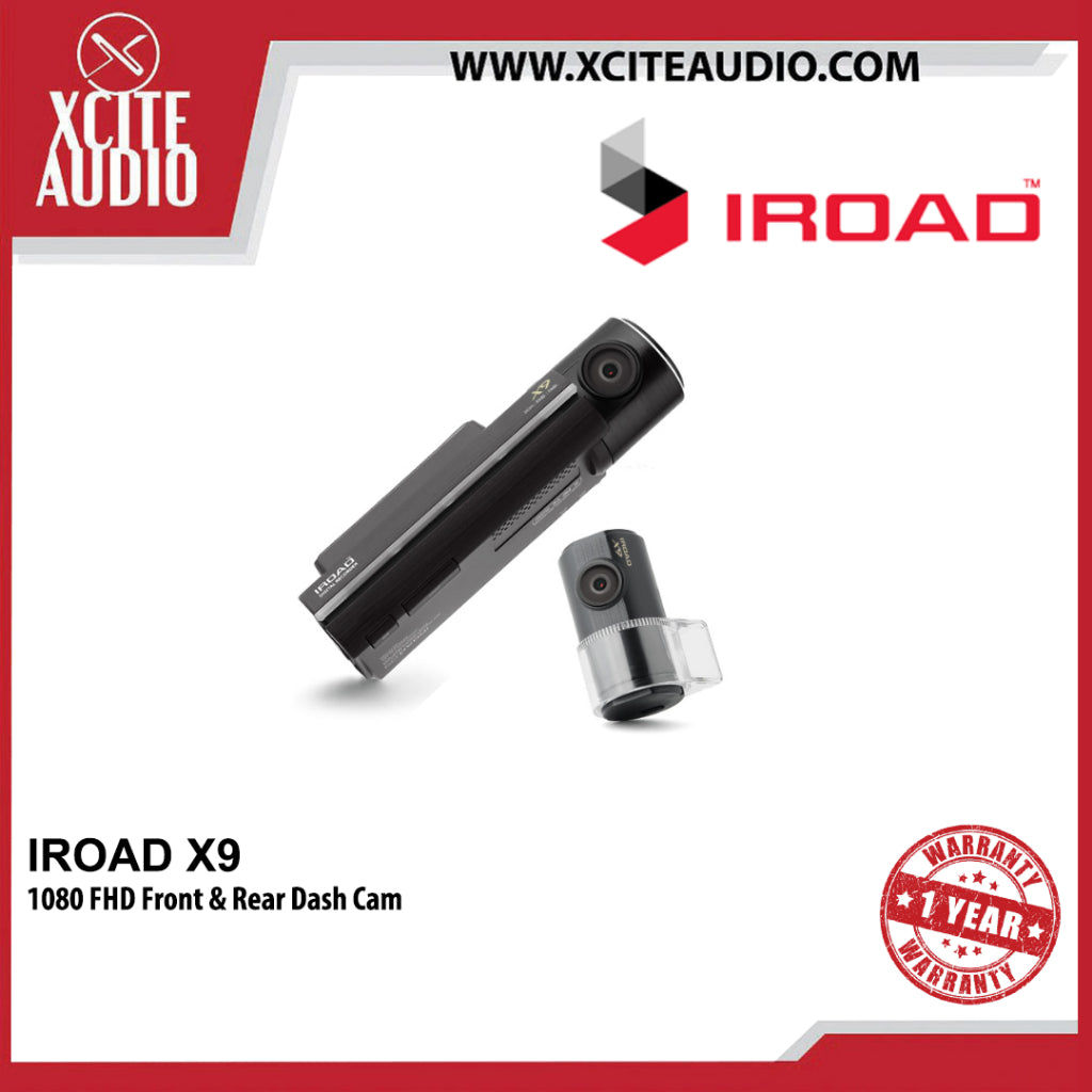 Iroad X9 32GB Front & Rear View 30FPS Full HD SONY Starvis Car Camera (Made in Korea)