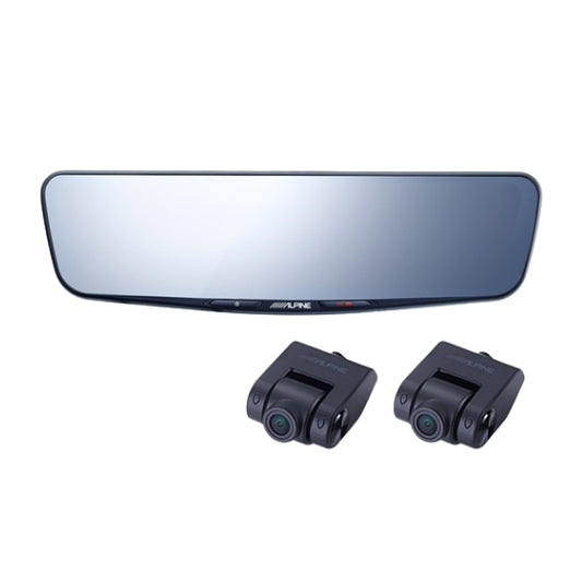 Alpine DVR-DM1200A-IC Dash Cam 12-inch Digital Mirror + Mounting Kit Set for Noah/Voxy (90 Series)