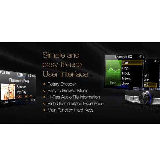 Alpine UTX-A09 PRO Hi-Res Audio Digital Media AM/FM Receiver with Bluetooth and Dual USB