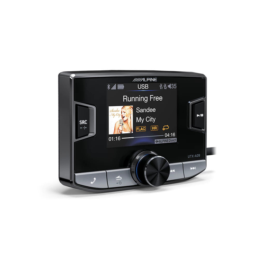 Alpine UTX-A09 PRO Hi-Res Audio Digital Media AM/FM Receiver with Bluetooth and Dual USB