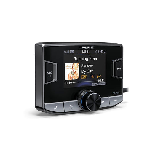 Alpine UTX-A09 PRO Hi-Res Audio Digital Media AM/FM Receiver with Bluetooth and Dual USB