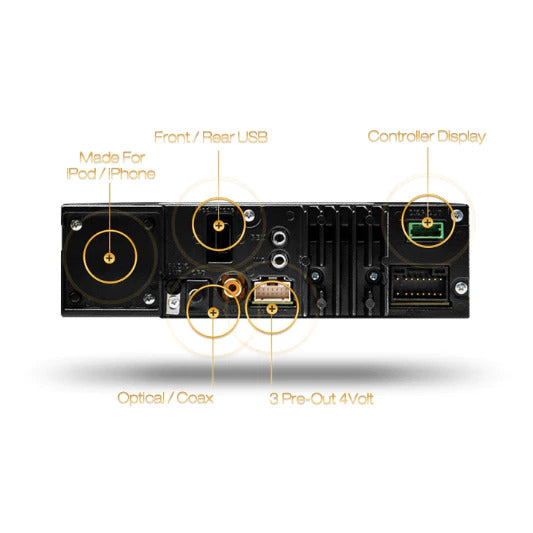 Alpine UTX-A09 PRO Hi-Res Audio Digital Media AM/FM Receiver with Bluetooth and Dual USB