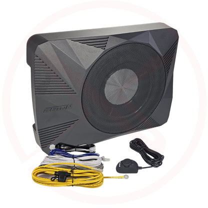 ETON USB 10AR - 2-Voice Coil 10" Active Underseat Subwoofer Cars with Start-Stop Function (Eco-Idle)
