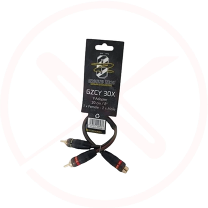 GROUND ZERO - GZCY 30X | 1x Female to 2 Male RCA Y-Splitter Cable for Car Amplifier