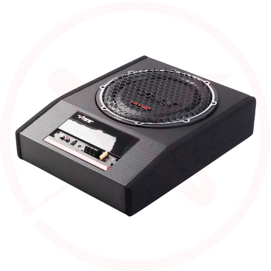 VIBE AUTO 10A‑V4 - OPTISOUND Series 10" Compact Active Car Subwoofer | 300W RMS | Sealed MDF