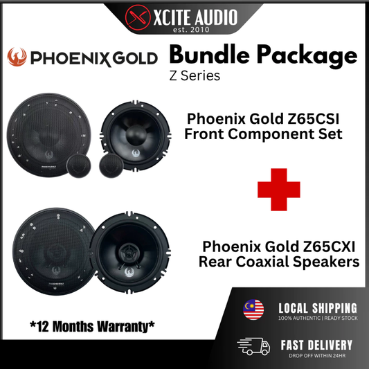 Front & Rear Bundle Package Phoenix Gold/ Vibe/ Ground Zero - FOC Speaker Adapter and Socket | Plug & Play