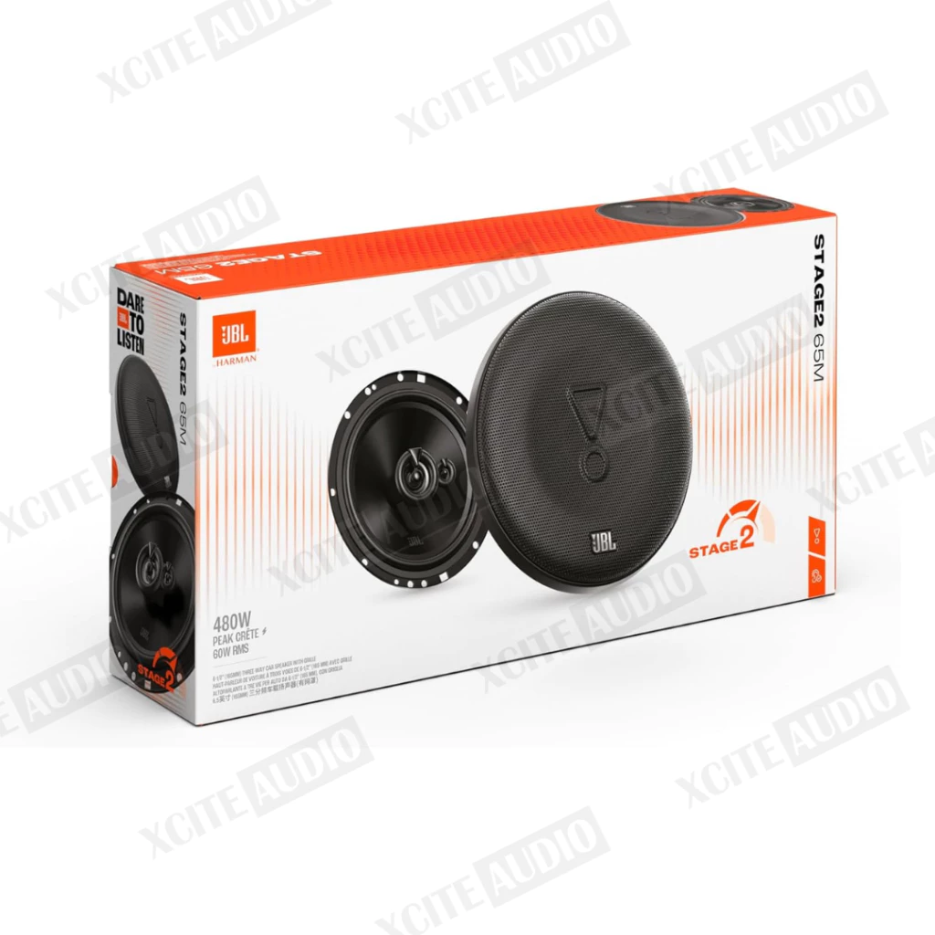 JBL STAGE 2 SERIES - Universal Car Loudspeakers | 65CF | 65F | 65M | Component & Coaxial