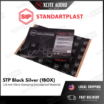 STANDARTPLAST STP Silver Line Black Silver Bulk Pack Car Soundproof - 12 Sheets