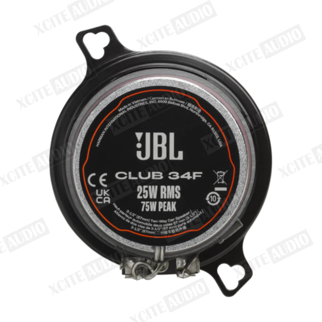 JBL Club 34F Club Series 3.5" 2-Way Coaxial Car Speakers (New Model Replacing Club 322F)