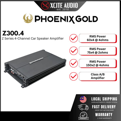 Phoenix Gold Z300.4 – 300W 4-Channel Car Amplifier