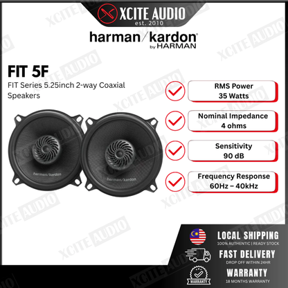 HARMAN KARDON FIT 5F - Fit Series 5.25" Coaxial 2-way Car Speakers