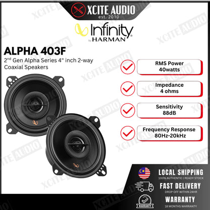 INFINITY ALPHA 403F - New Gen Alpha Series 4″ 2-Way Coaxial Speakers