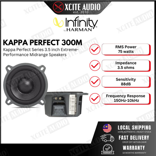 Infinity Kappa Perfect 300M - 3.5" Extreme-Performance Car Midrange Speakers