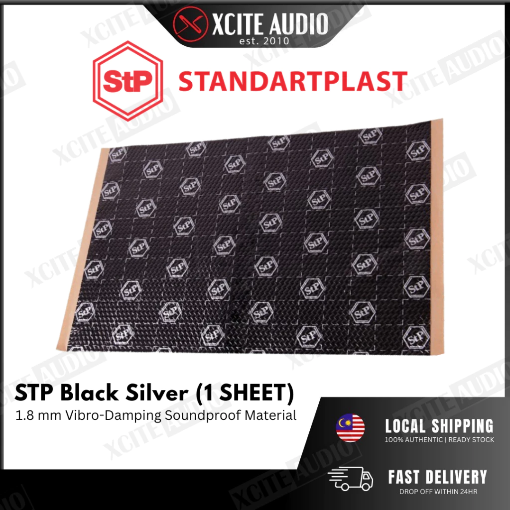Standartplast STP BLACK SILVER 1.8 mm Vibration Damping Car Soundproof Material (1 sheet)