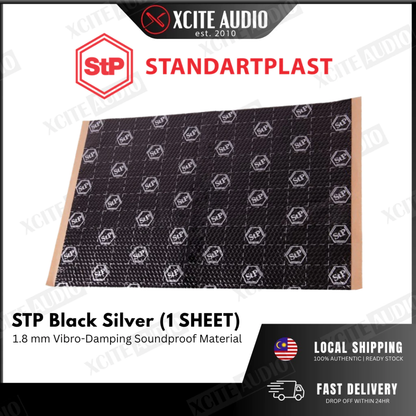 Standartplast STP BLACK SILVER 1.8 mm Vibration Damping Car Soundproof Material (1 sheet)