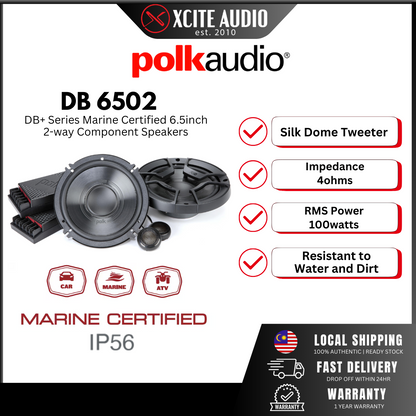 Polk Audio DB 6502 DB+ Series 6.5" Component Car Speaker