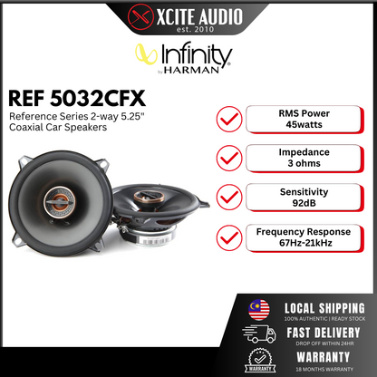 Infinity Reference REF-5032CFX 5.25" 2-Way Coaxial Car Speakers