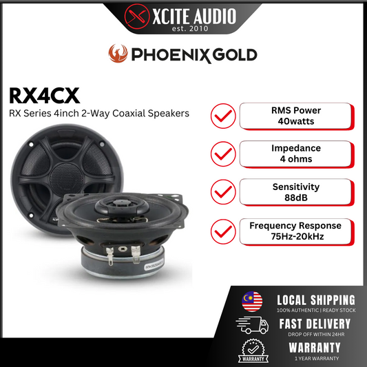 Phoenix Gold RX4CX - 4"inch 2-Way Coaxial Car Speakers