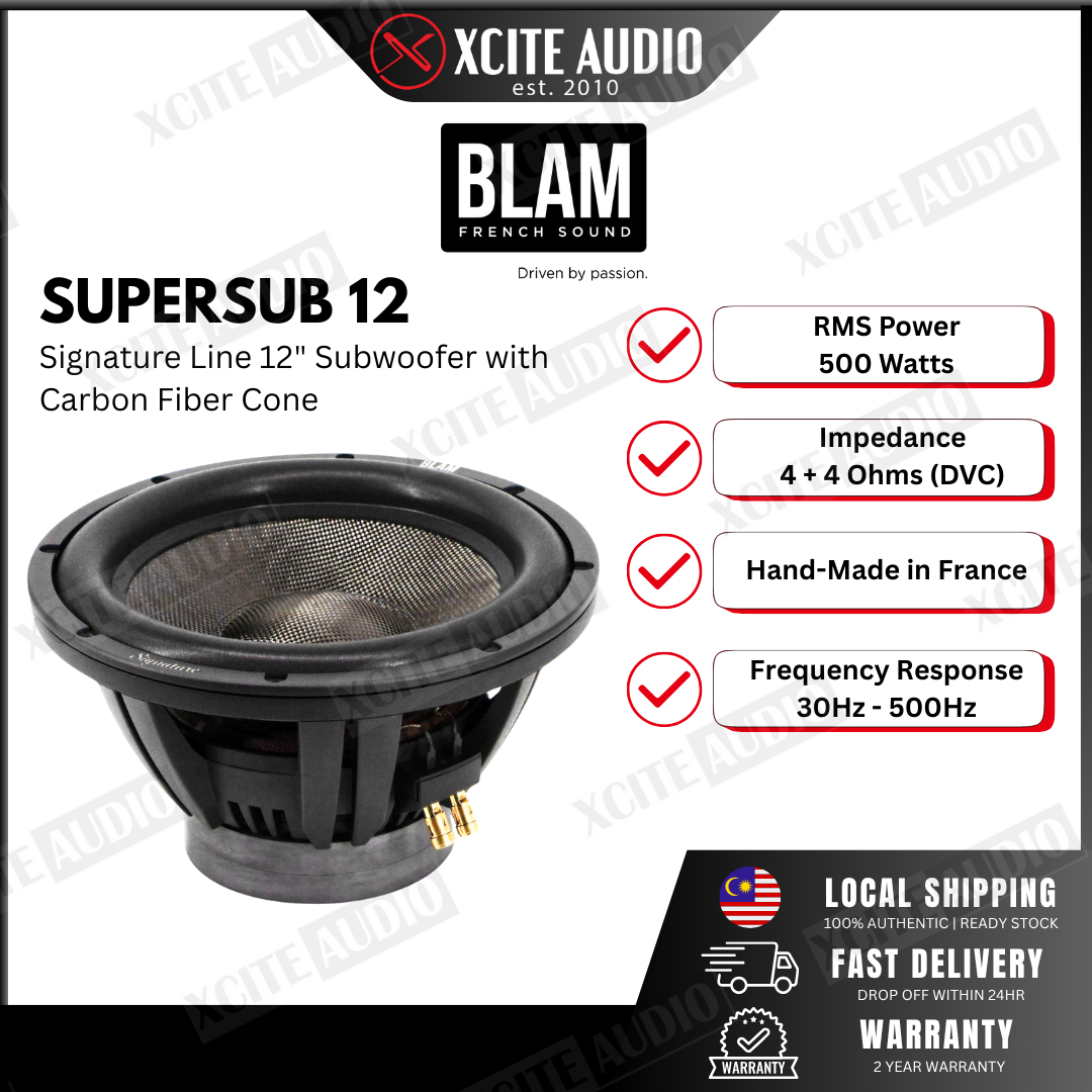 BLAM SUPERSUB 12 - Signature Line 12inch Car Audio Subwoofer