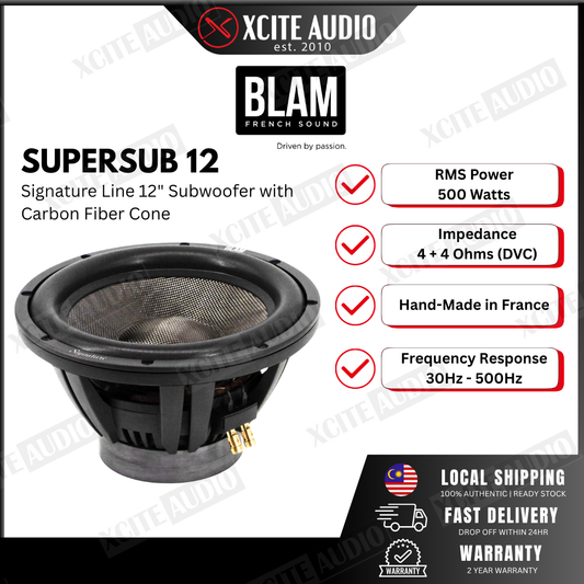 BLAM SUPERSUB 12 - Signature Line 12inch Car Audio Subwoofer