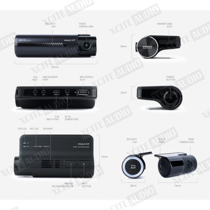 IROAD X11 QHD Dual Channel Front & Rear DashCam Night Vision ADAS App Control Car Camera Driving Recorder