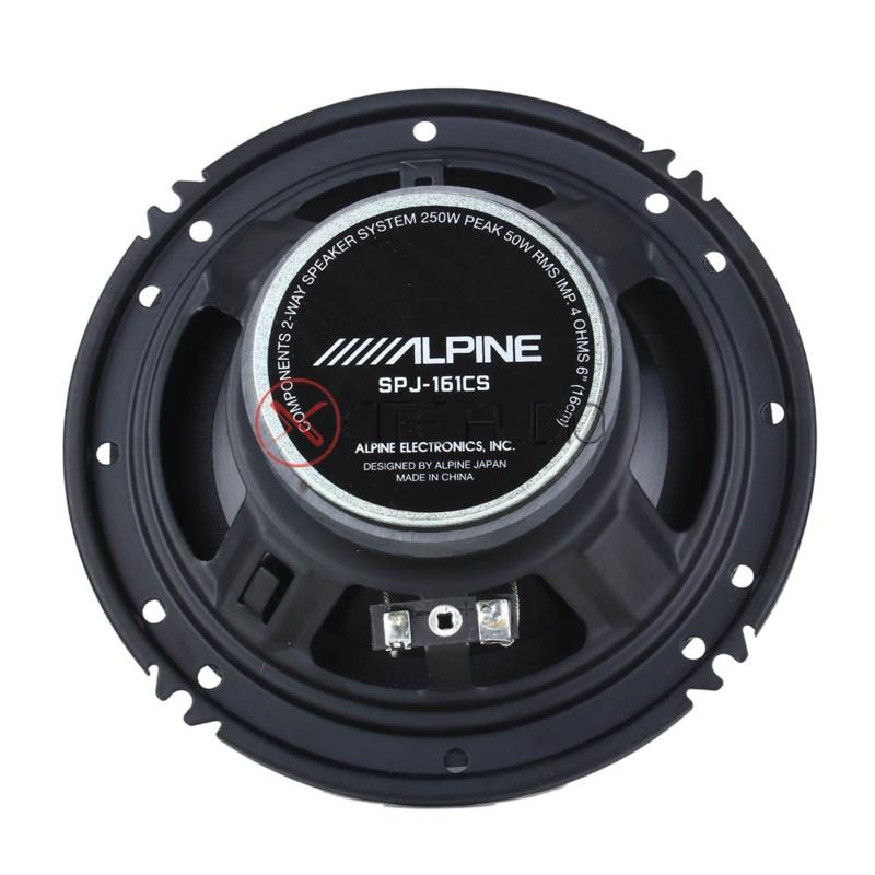 Alpine SPJ-161CS 6" 2-Way Type-J Series 250 Watts Peak Power Component Car Speakers - Xcite Audio