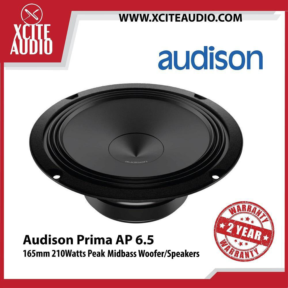 Audison AP 6.5 6.5" (165mm) Prima Series 2-Way 210Watts Peak Woofer Car Speakers