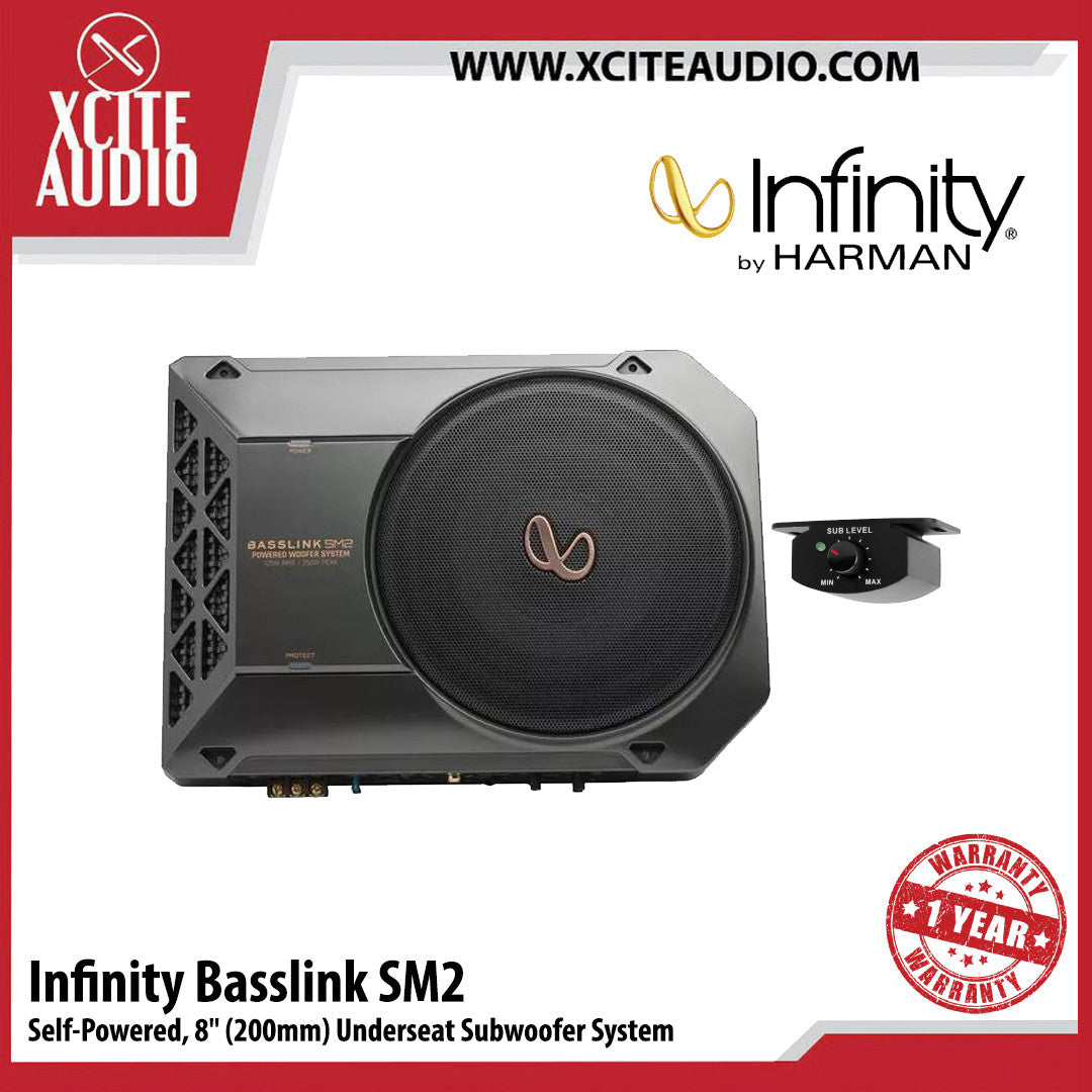 Infinity Basslink SM2 Self-Powered, 8" (200mm) Class D Underseat Subwoofer