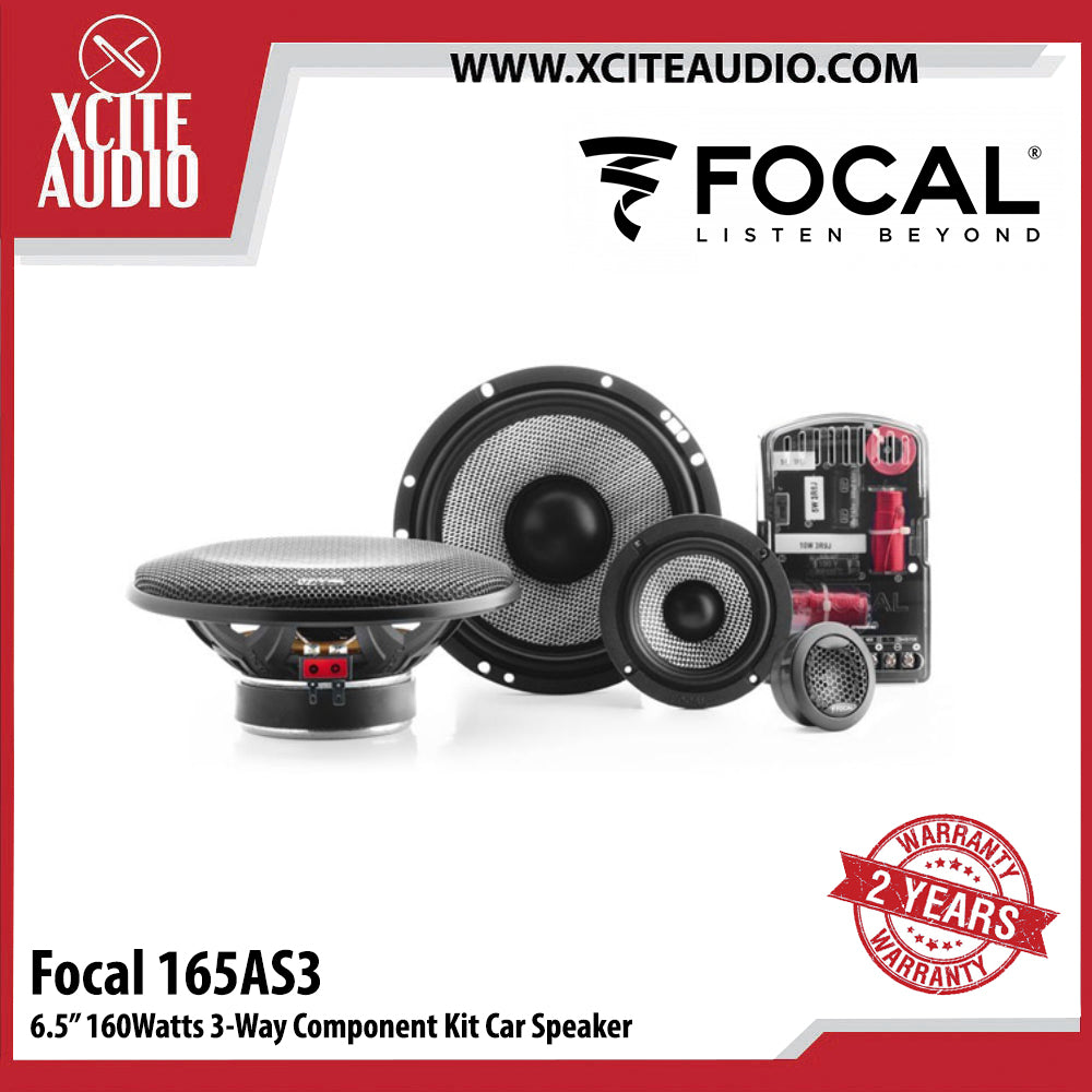 Focal Access 165 AS3 6.5" 3-Way 160 Watts Component Car Speakers