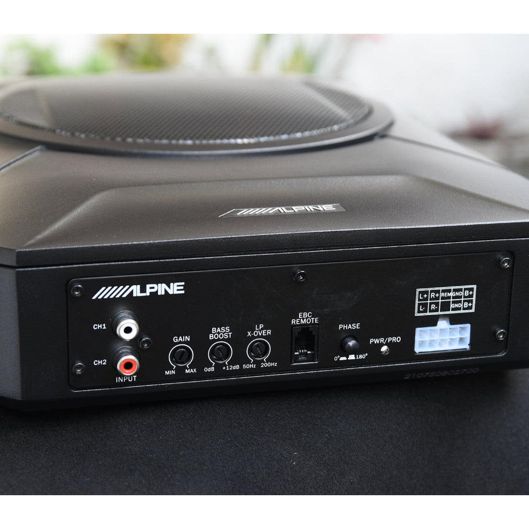 Alpine PWE-S800 8" Active Underseat Subwoofer Slim & Compact