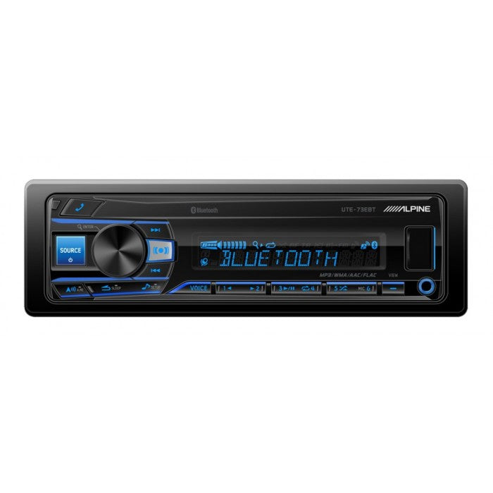 Alpine UTE-73EBT Single Din Bluetooth AUX USB FLAC MP3 WMA AAC Car Headunit (NO CD) - Xcite Audio