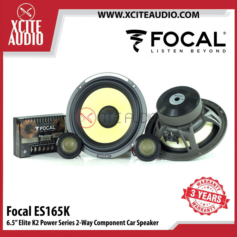 Focal ES165K 6.5" Elite K2 Power Series 2-Way 200Watts Peak Power Component Car Speakers