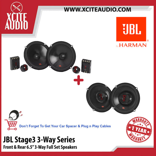 JBL Stage3 Series Stage3 607CF & Stage3 637F 6.5" 3-Way Bundle Package