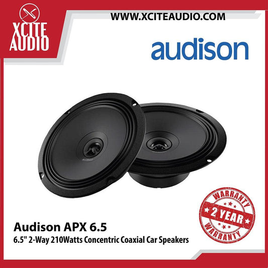 Audison APX 6.5 6.5" 2-Way 210Watts Peak Coaxial Car Speakers - Xcite Audio