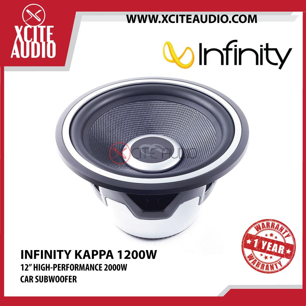 Infinity KAPPA 1200W 12" (300mm) High-Performance 2000W Selectable 2 or 4-Ohms Impedance Car Subwoofer - Xcite Audio