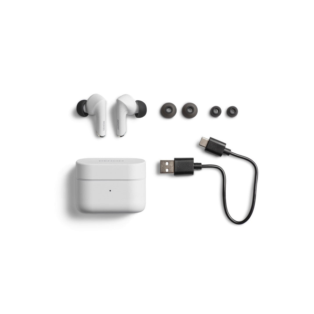 Denon AH-C830NCW True Wireless In-Ear Headphones With Active Noise Cancelling And Denon Sound Master Tuning.