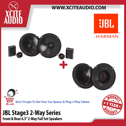 JBL Stage3 Series Stage3 607CF & Stage3 627F 6.5" 2-Way Bundle Package