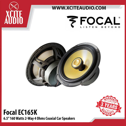 Focal EC165K 6.5" 160 Watts 2-Way 4 Ohms Coaxial Component Car Speakers