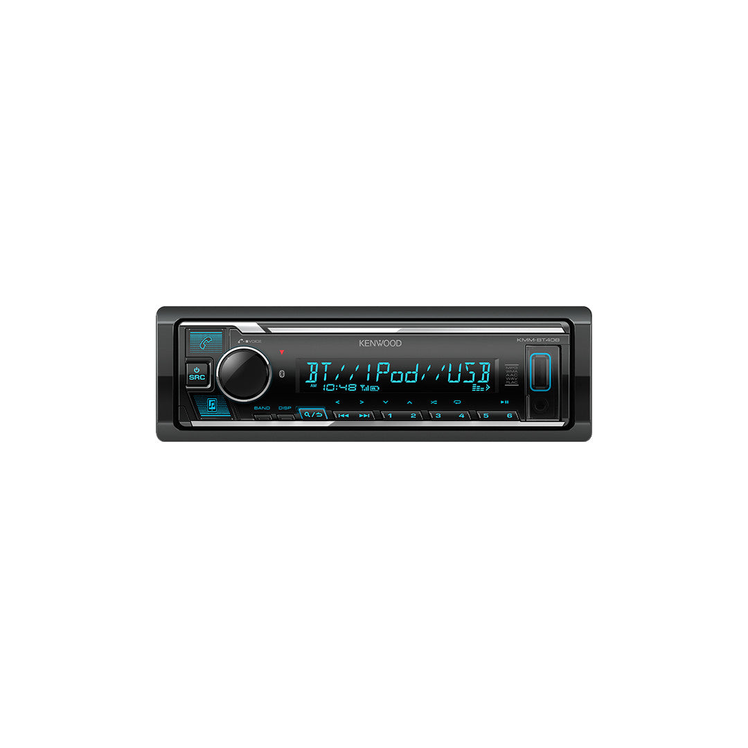 Kenwood KMM-BT408 Single Din Digital Media Receiver with Bluetooth