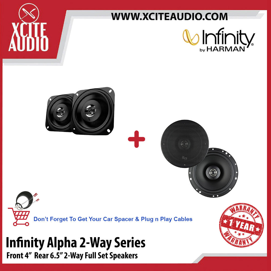Infinity Alpha Series Alpha 4020 4" & Alpha 6520 6.5" 2-Way Bundle Package