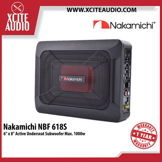 Nakamichi NBF618S 6" X 8" Active Underseat Subwoofer Max. Power 1000w