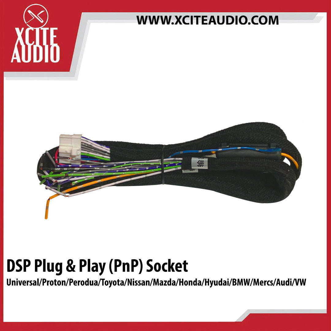 Digital Sound Processor(DSP) Plug & Play Cable Socket For Proton/Perodua/Toyota/Nissan/Mazda/Honda/Hyudai/BMW/Audi/Mini/Mercs