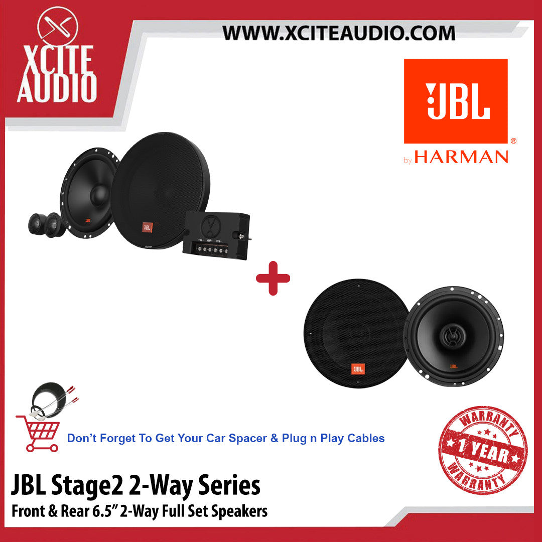 JBL Stage2 Series Stage2 604C & Stage2 624 6.5" 2-Way Bundle Package