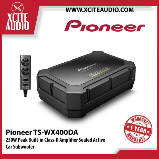 Pioneer TS-WX400DA 250W Peak Built-in Class-D Amplifier Sealed Active Car Subwoofer - Xcite Audio