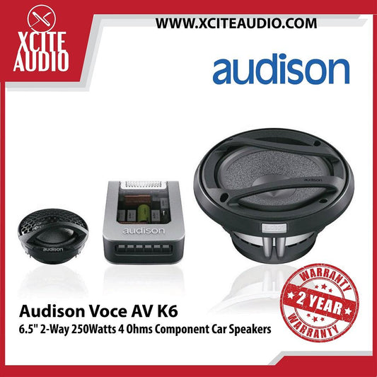 Audison Voce AV K6 6.5" 2-Way 250 Watts 4 Ohms Component Car Speakers - Xcite Audio