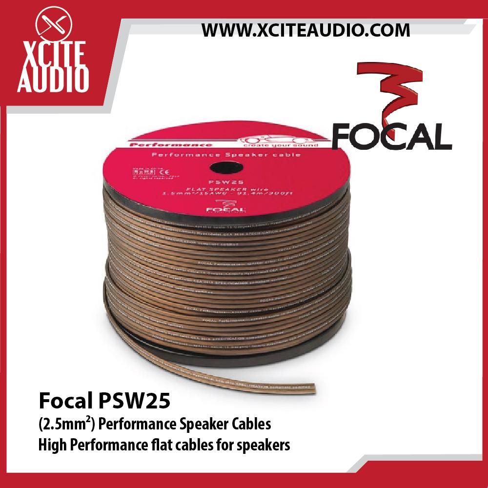 Focal Performance PSW25 High-performance Flat Speaker Cables - 1 Meter - Xcite Audio