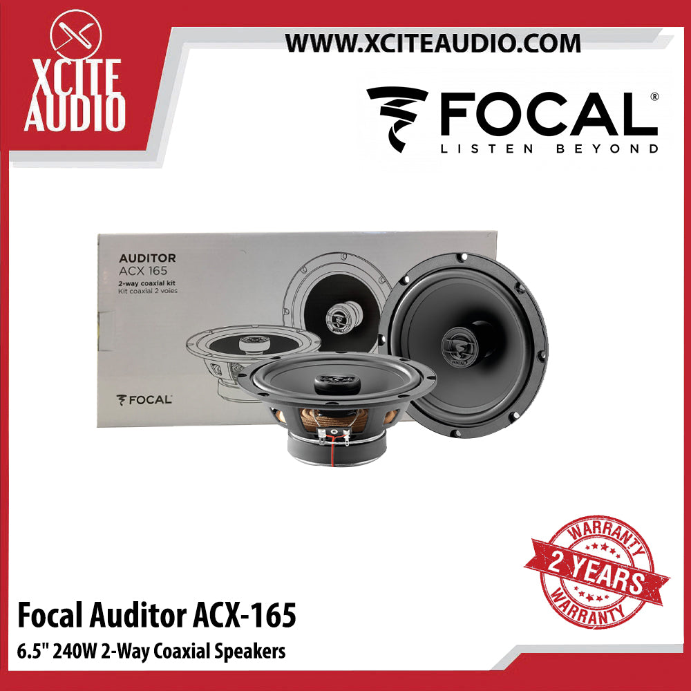Focal Auditor Evo Series ACX-165 6.5” (16.5CM) 2-Way Coaxial Kit Speakers