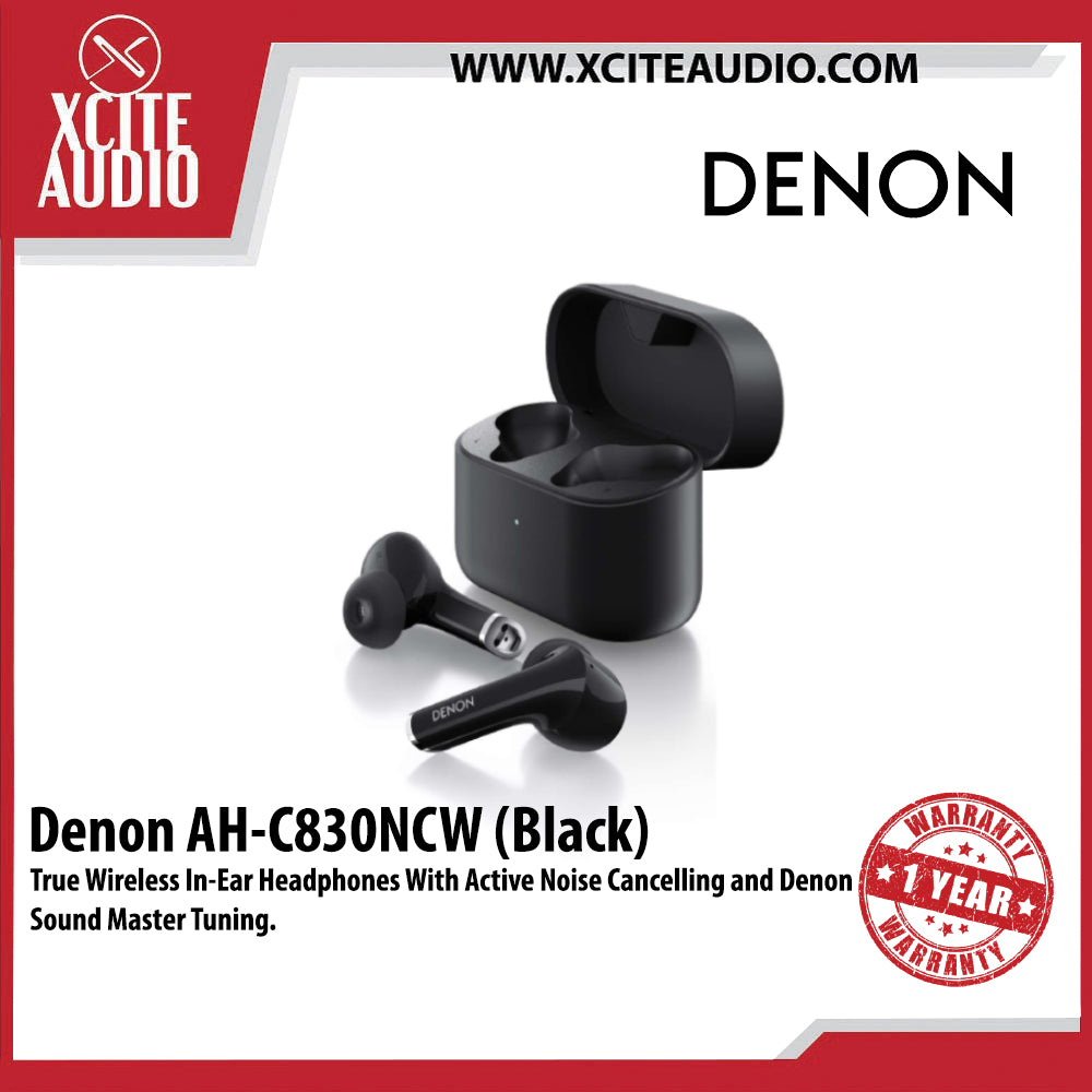 Denon AH-C830NCW True Wireless In-Ear Headphones With Active Noise Cancelling And Denon Sound Master Tuning.