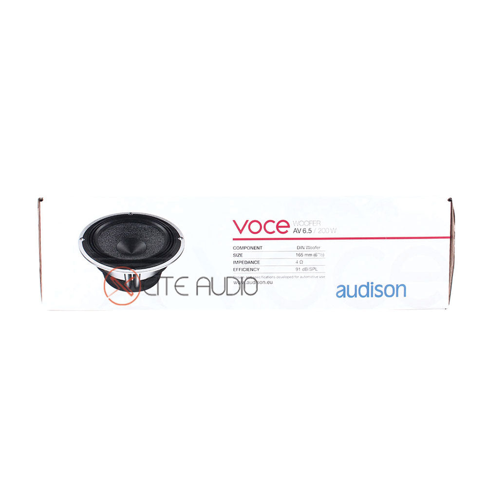 Audison VOCE AV 6.5 6.5" 200Watts Peak Car Midbass Woofer/Speakers - Xcite Audio